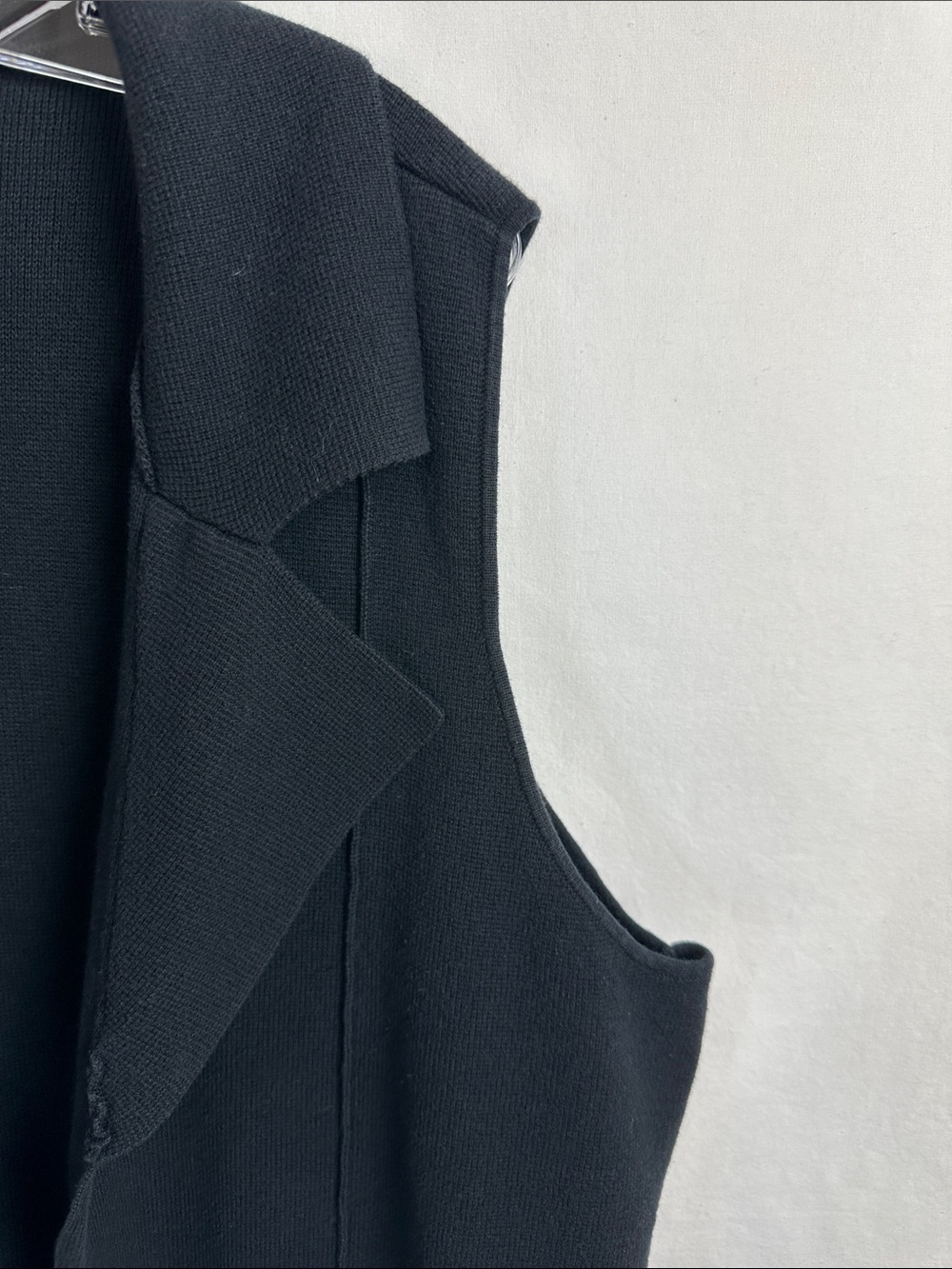 Chico’s black heavyweight long open front vest, size 3 (XL) - Picture 3 of 6